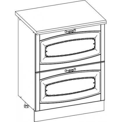 Стол с двумя глубокими ящиками к модульной кухне Астра