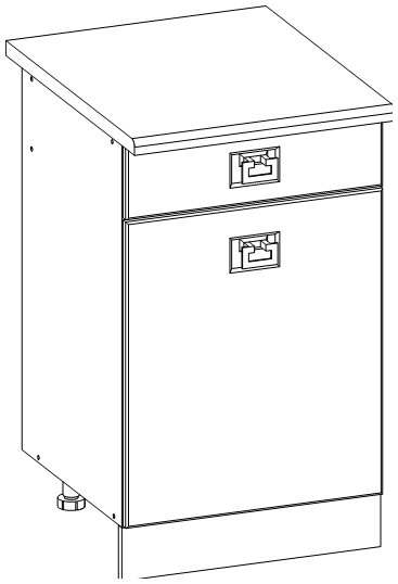 Стол с одной дверкой и выдвижным ящиком к модульной кухне Орхидея