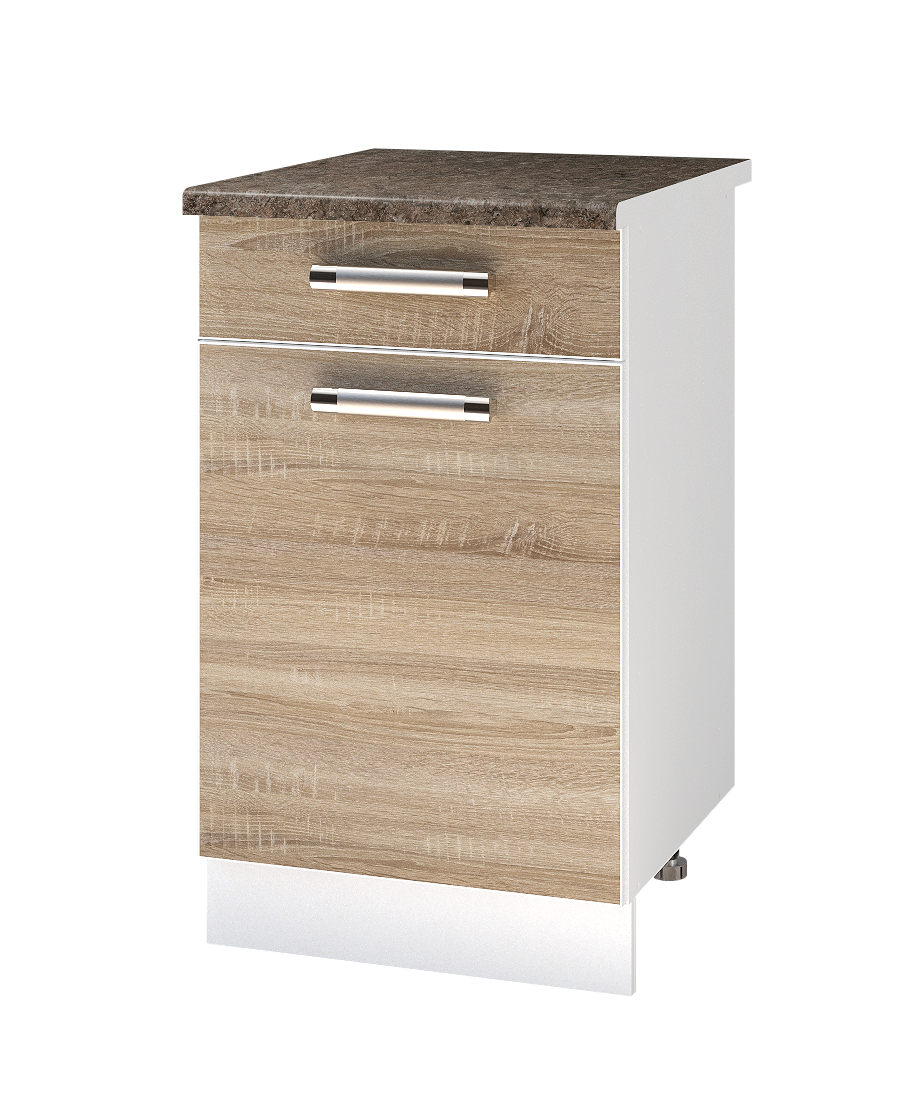 Стол с 1 дверкой и выдвижным ящиком к модульной кухне Агата-2 (ШxГxВ) 500x600x850