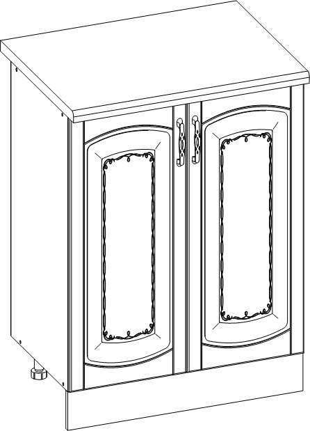Стол с двумя дверками к модульной кухне Афина